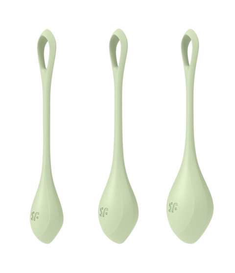 Set de 3 boules de geisha vert pastel Yoni Power 2 Satisfyer - CC597752